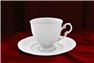 Набор Кофейных Чашек 150 мл на 6 персон 12 предметов Соната Белая Чехия. Кофейная чашка с блюдцем