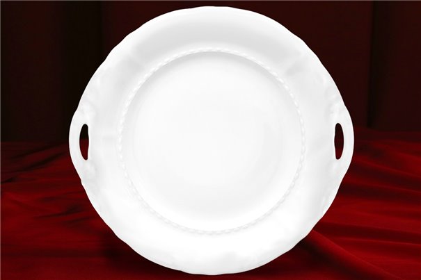 Тарелка для Торта 27 см 1 штука Соната Белая Чехия