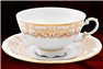 Чайная Чашка 200 мл с блюдцем 15 см 2 предмета Соната Золотой Орнамент Чехия