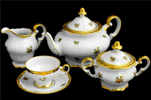 Чайный Сервиз на 6 персон 23 предмета Катарина Золотая Роза (1007) Германия