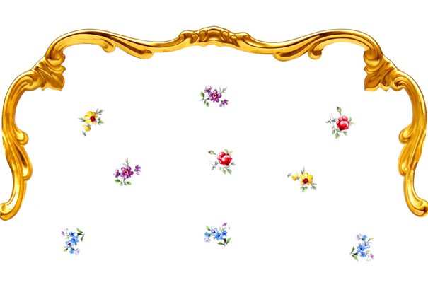 Чайный Набор на 6 персон 18 предметов Катарина Мейсенский цветок (1016) Германия