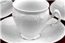 Набор Чайных Чашек 360 мл на 6 персон 12 предметов Бернадотт Белая Посуда Чехия. Чашка узор
