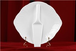Тарелка для Торта 27 см с Лопаткой 2 предмета Бернадотт Белая Посуда Чехия