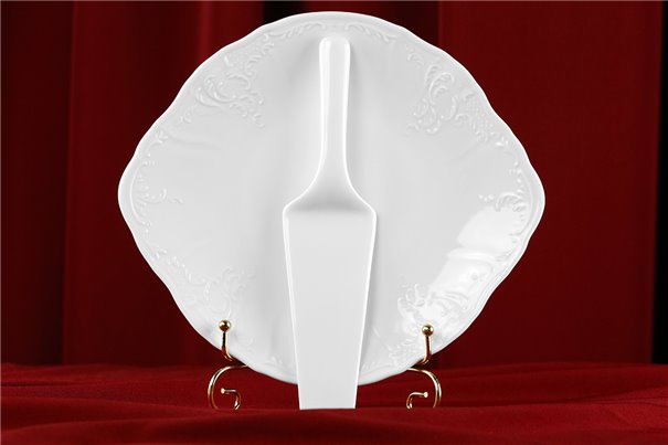 Тарелка для Торта 27 см с Лопаткой 2 предмета Бернадотт Белая Посуда Чехия