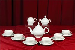 Чайный Сервиз на 6 персон 17 предметов Бернадотт Белая Посуда Чехия