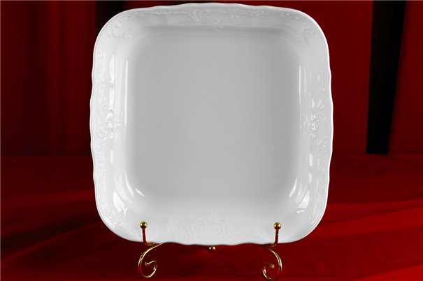 Салатник Квадратный 25 см 1 штука Бернадотт Белая Посуда Чехия